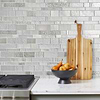 Diamond Gray Glass Subway Hand Cut Artisan Mosaic Tile BA7020