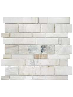 Opal Beige Brown Glass Subway Hand Cut Artisan Mosaic Tile BA7015 1