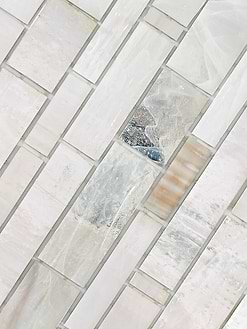 Opal Beige Brown Glass Subway Hand Cut Artisan Mosaic Tile BA7015 3