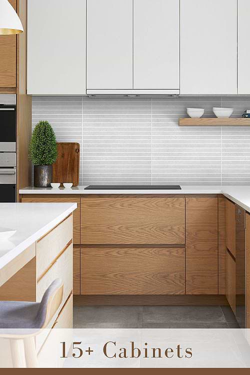 Backsplash for Light Wood Cabinets