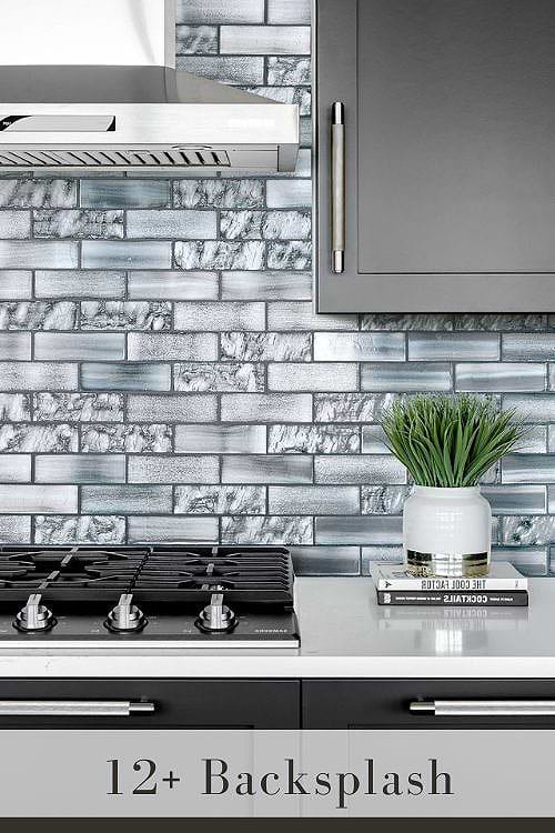 Colorful Subway Tile Backsplash