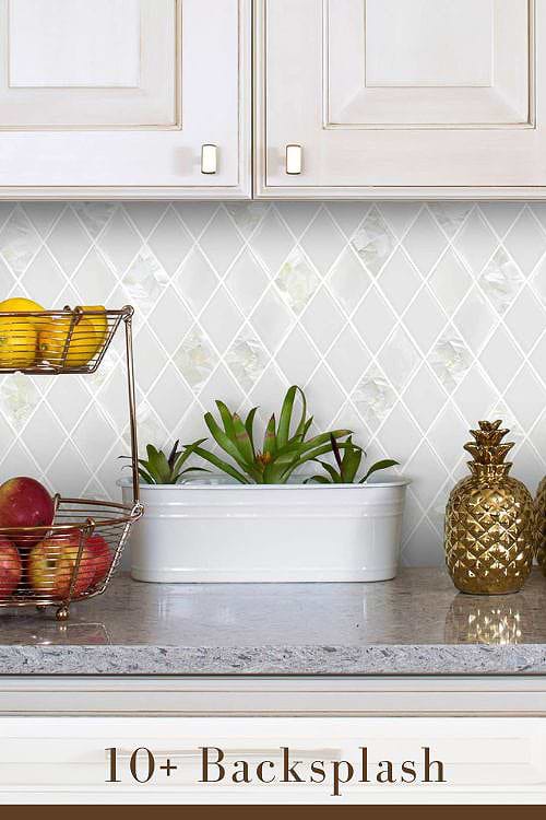 Diamond Mosaic Tile Backsplash