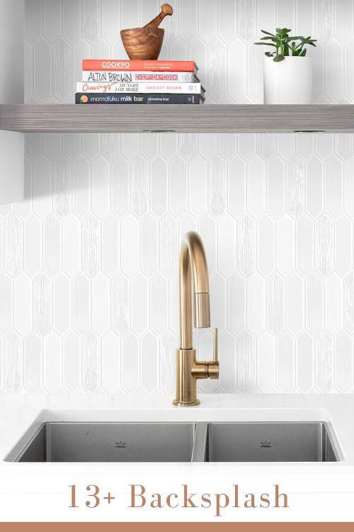 Hexagon Mosaic Tile Backsplash