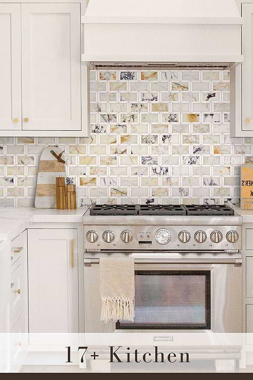 Subway Tile Backsplash for White Kitchen