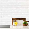 Milky White Glass Subway Backsplash Tile BA6707