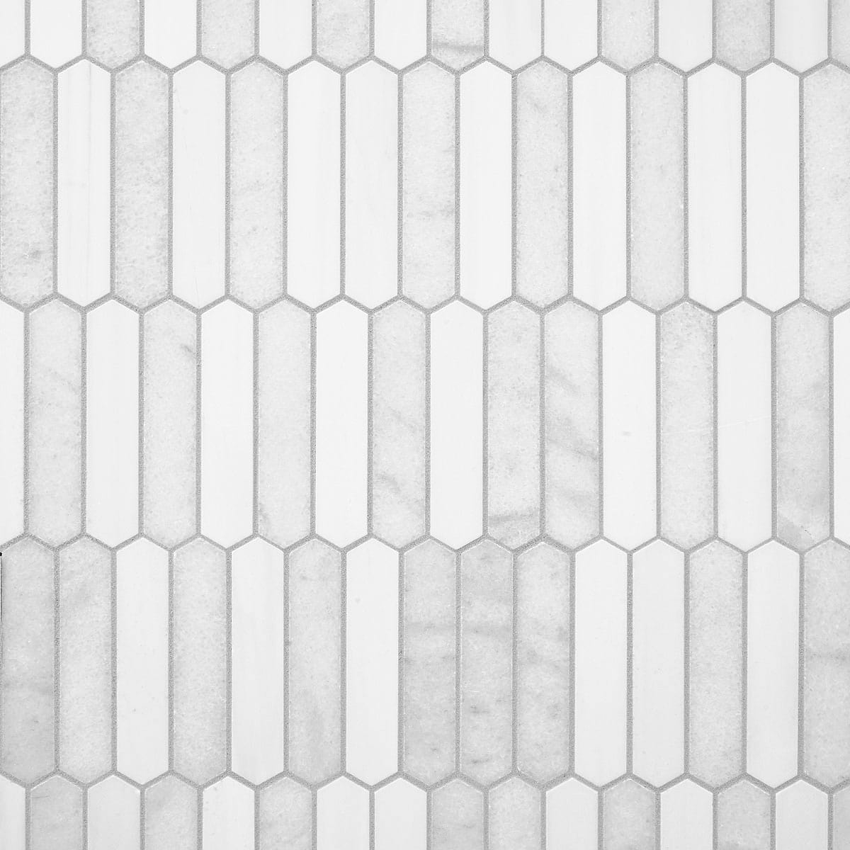 Modern Picket White Gray Marble Backsplash Tile BA6321 3