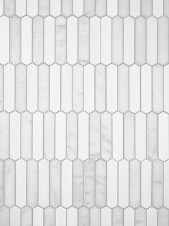 Modern Picket White Gray Marble Backsplash Tile BA6321 4