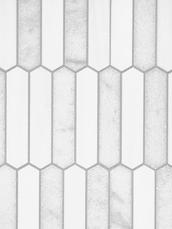 Modern Picket White Gray Marble Backsplash Tile BA6321 5