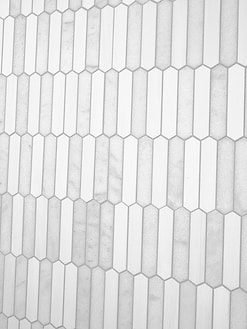 Modern Picket White Gray Marble Backsplash Tile BA6321 6