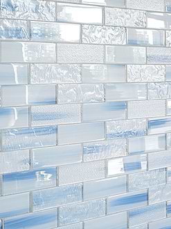 Ocean Blue Textured Glass Subway Tile BA5507 LOT C 2