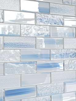 Ocean Blue Textured Glass Subway Tile BA5507 LOT C 3