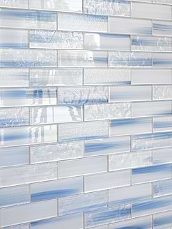 Ocean Blue Textured Glass Subway Tile BA5507 LOT C 4