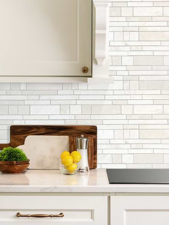 Beige Countertop with Beige Marble Backsplash Tile BA1095