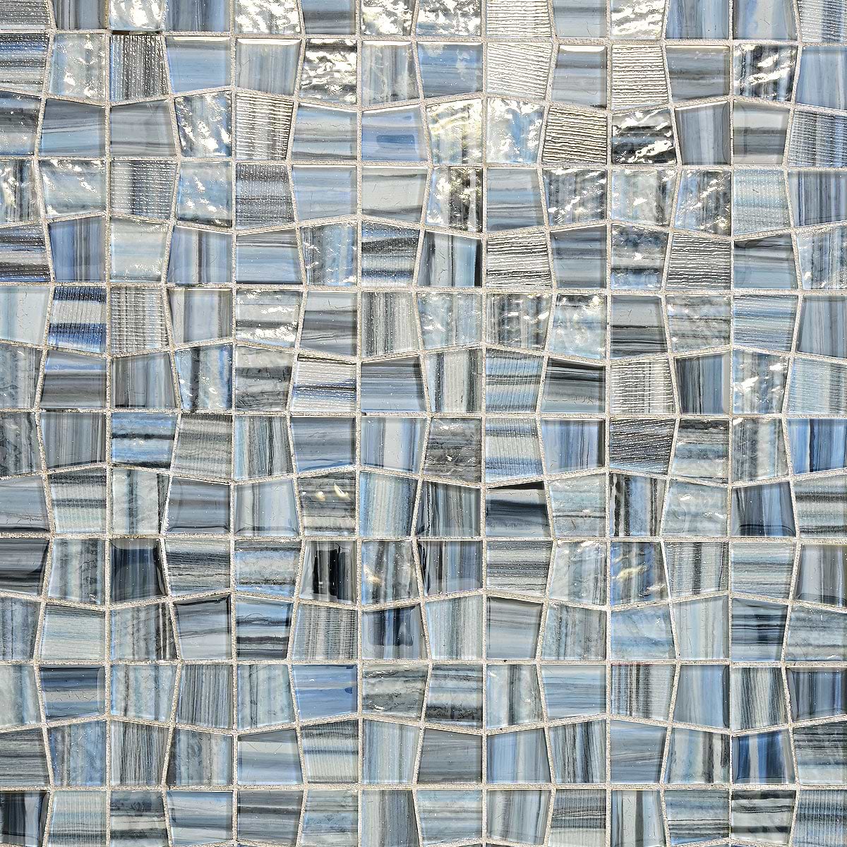 Blue Glass Mosaic Hand Painted BA5515 2