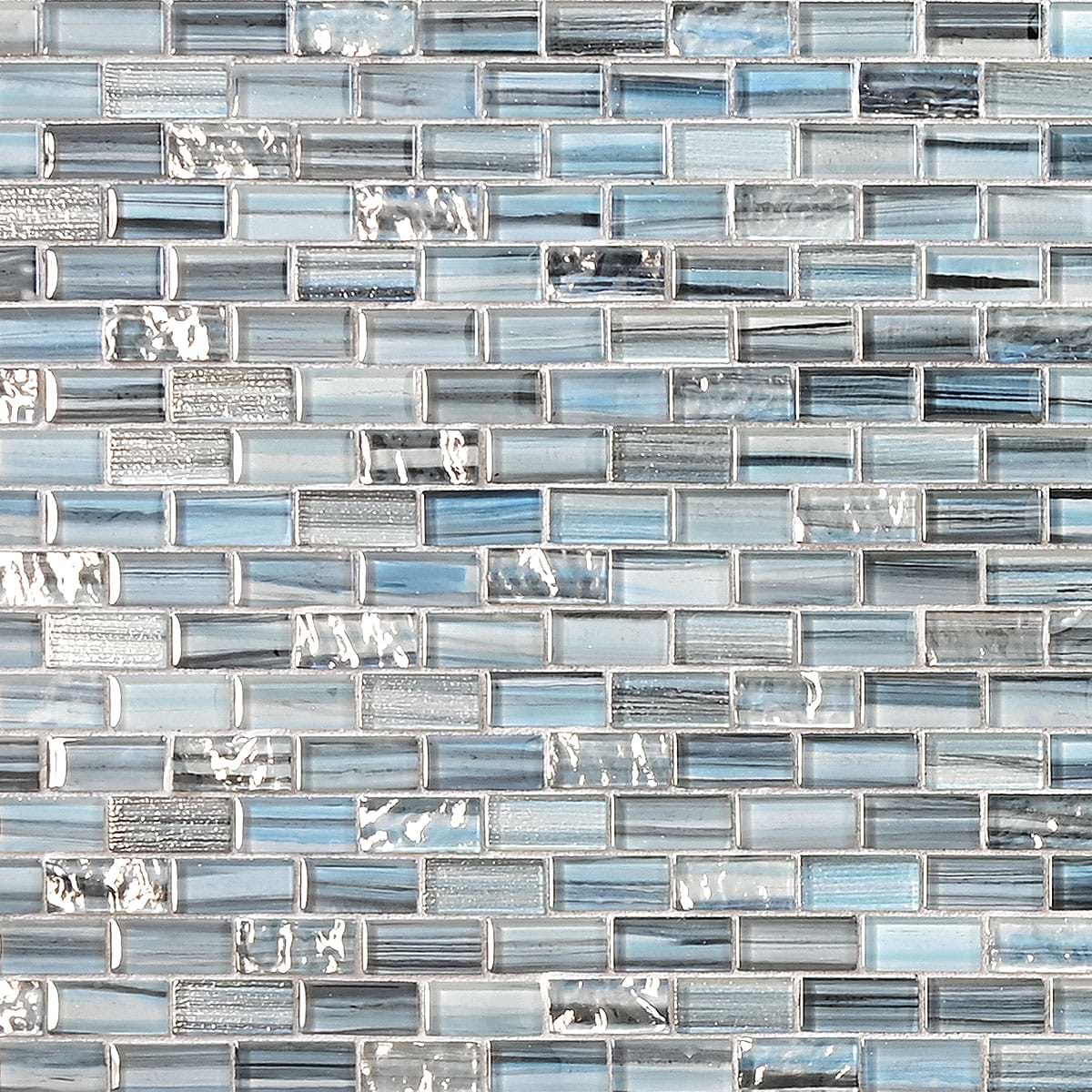 Blue Subway Hand Painted Glass Mosaic BA5516 7