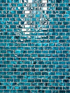 Teal Blue Glass Mosaic Tile BA5517 5