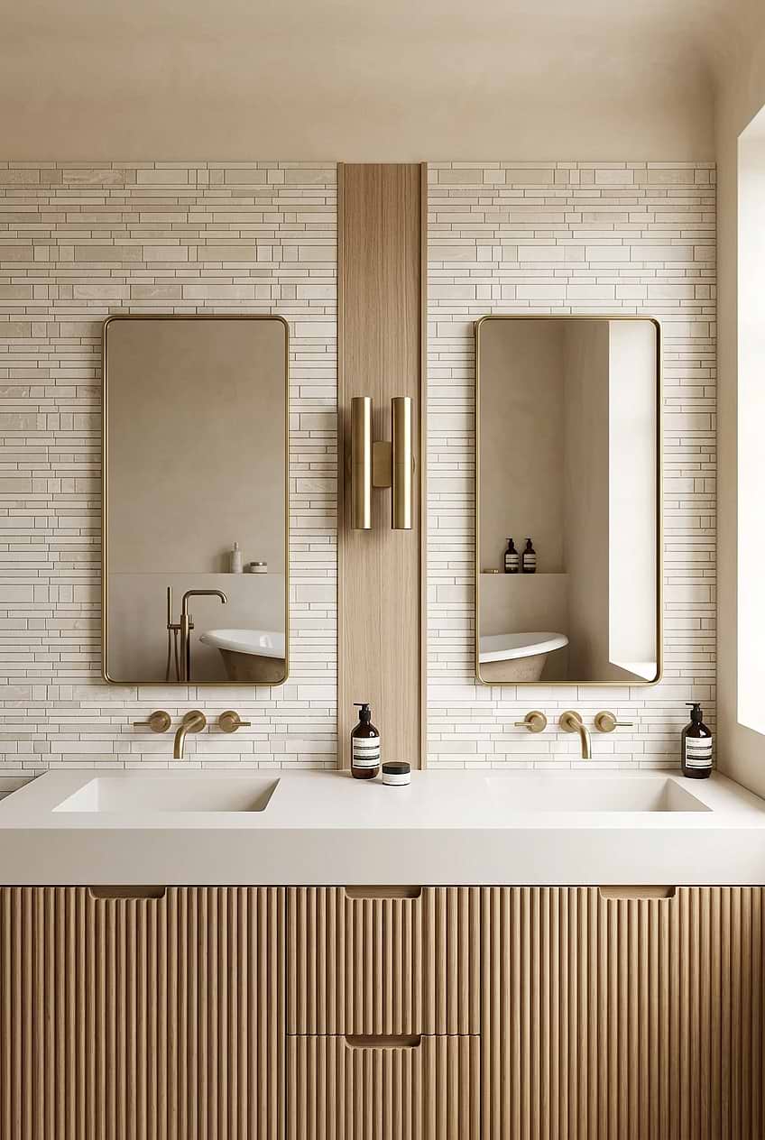 Beige Marble Linear Subway Backsplash Tile BA1095