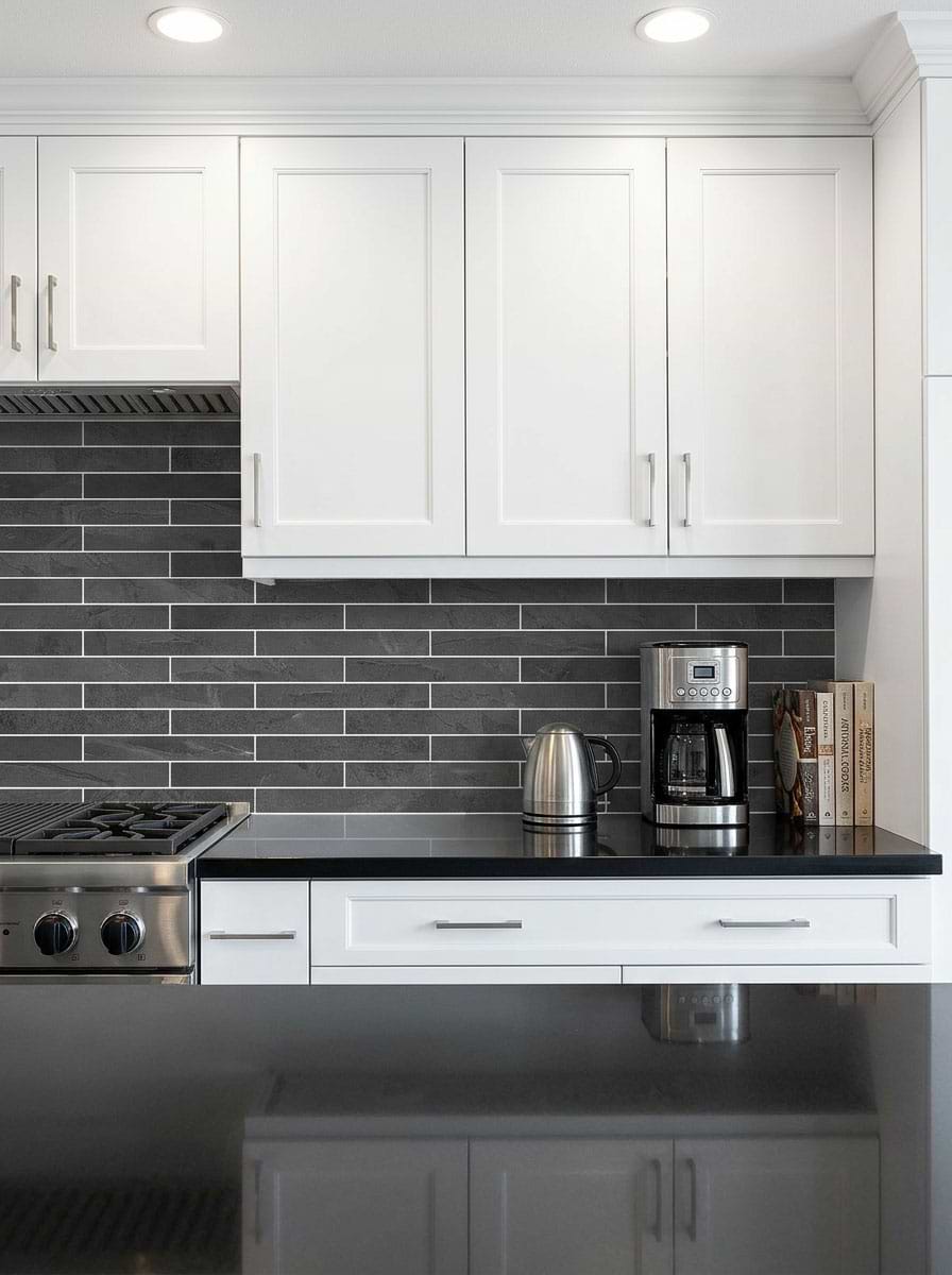 Black Dark Gray Slate Subway Tile Black Dark Gray Slate Subway Tile