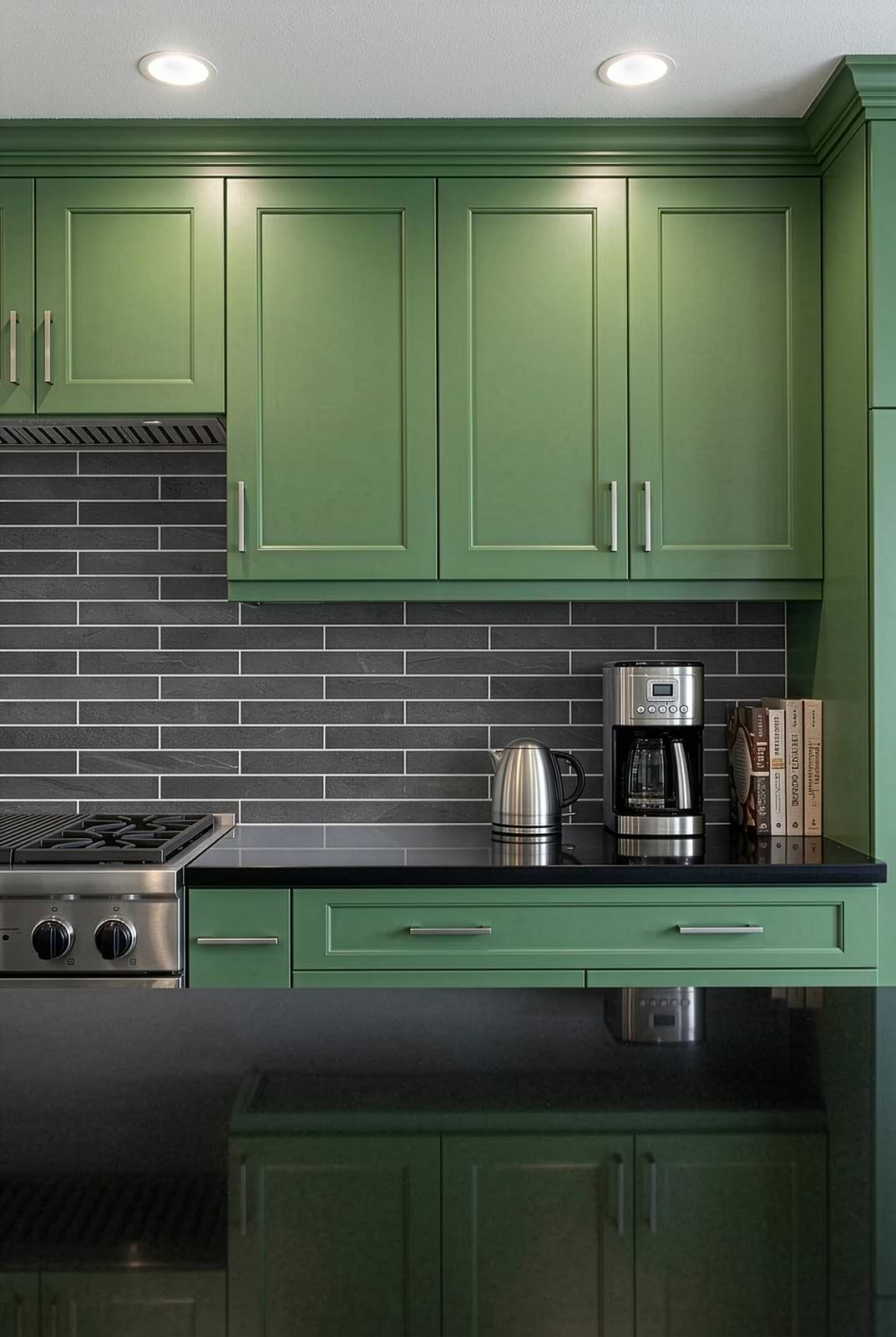 Dark Gray Long Slate Subway Tile BA1045