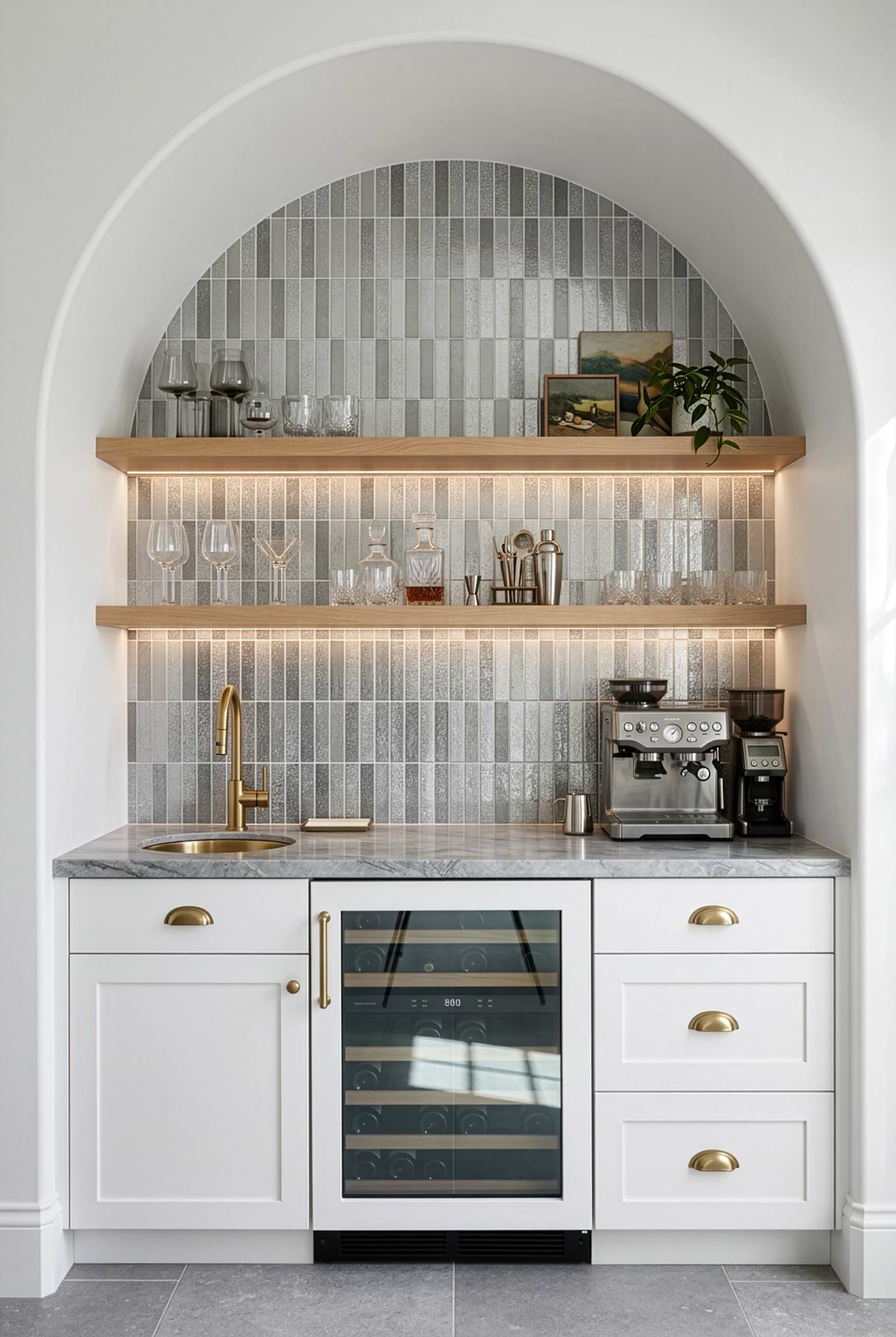 Gray Metallic Glass Linear Mosaic Tile Kitchen BA6205 Gray Metallic Glass Linear Mosaic Tile Kitchen BA6205