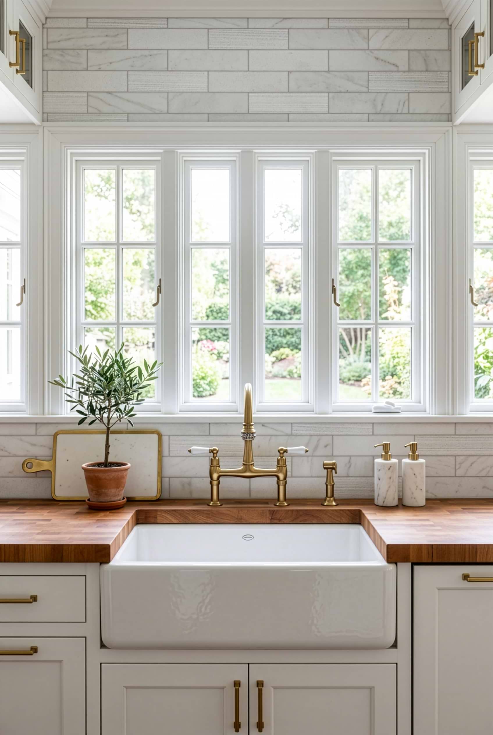 Large White Marble Subway Kitchen Tile BA8035