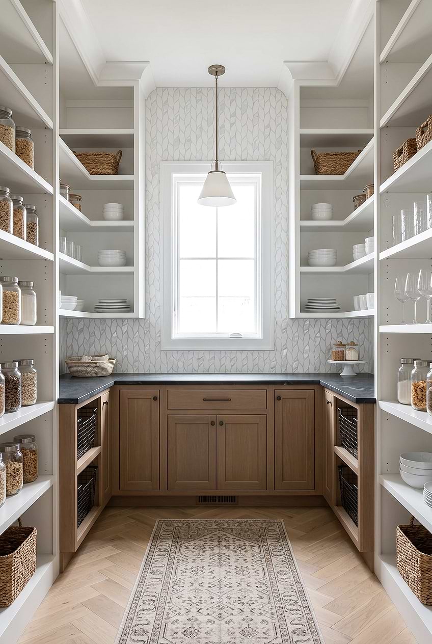 Luxury Pearl Marble Pantry Tile BA7005