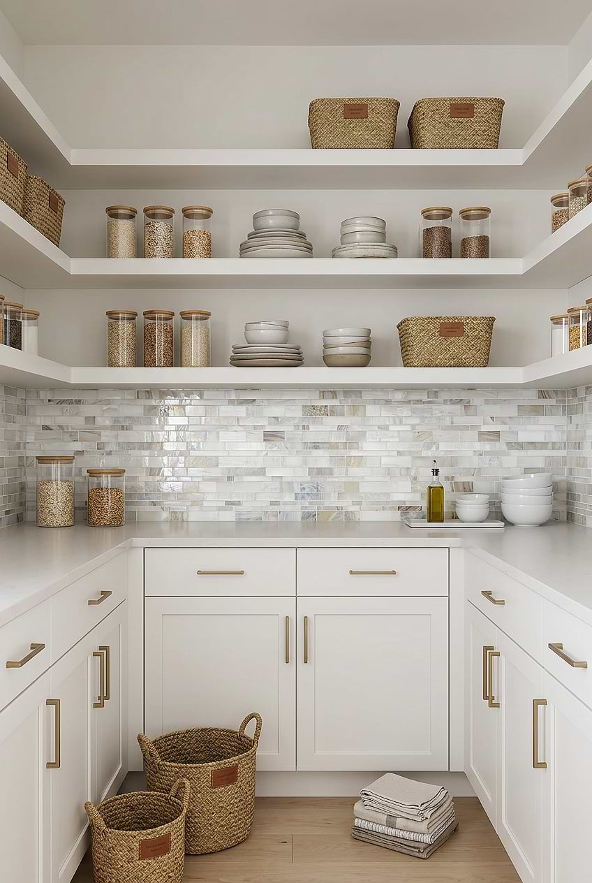 Opal Beige Glass Pantry Tile BA7015