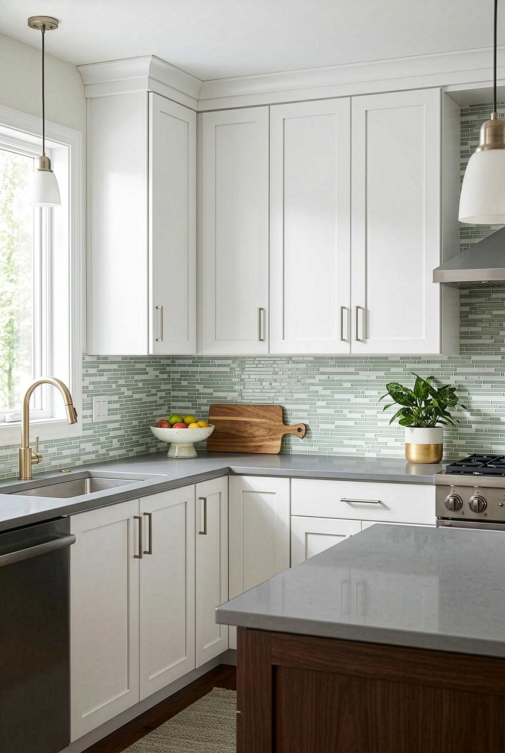 Sea Green Glass Marble Linear Mosaic BA1205 Sea Green Glass Marble Linear Mosaic BA1205