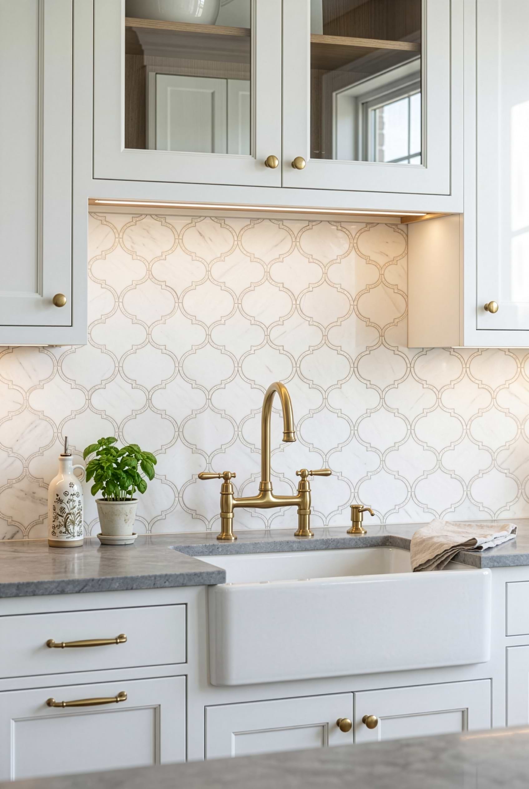 White Arabesque Mother Of Pearl Mosaic Tile BA7008 White Arabesque Mother Of Pearl Mosaic Tile BA7008