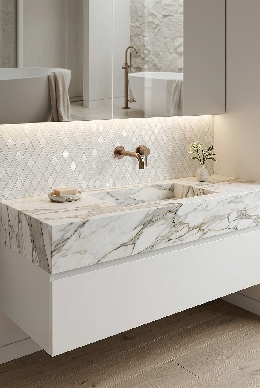 White Glass Shell Diamond Bathroom Tile BA6706 White Glass Shell Diamond Bathroom Tile BA6706