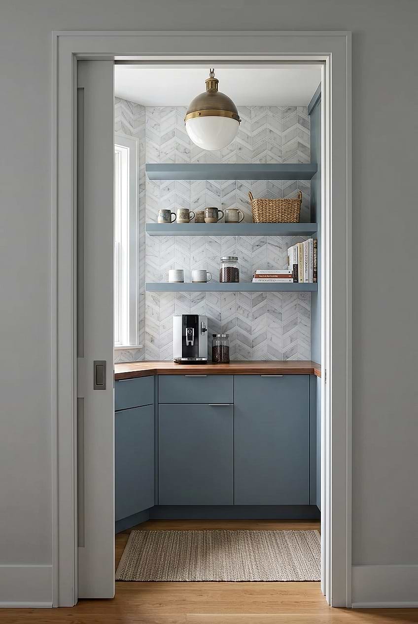 White Gray Gold Chevron Marble Tile BA6311
