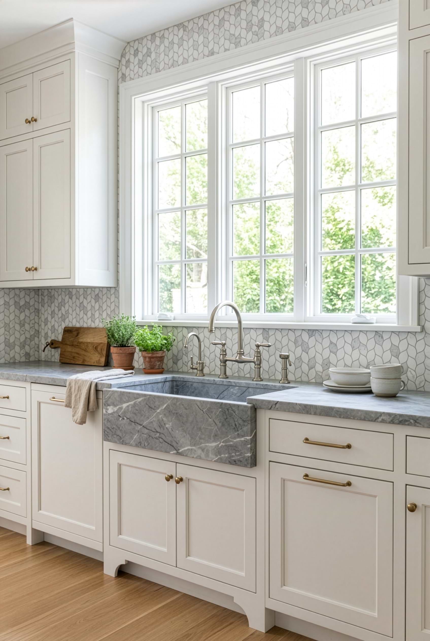 White Gray Marble Leaf Mosaic Tile BA6316 White Gray Marble Leaf Mosaic Tile BA6316