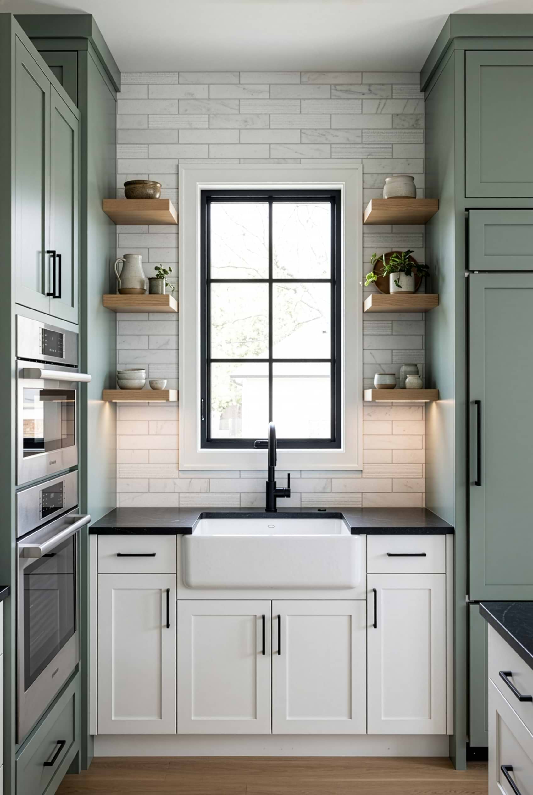 White Marble Subway Tile Farmhouse Kitchen BA8035 White Marble Subway Tile Farmhouse Kitchen BA8035