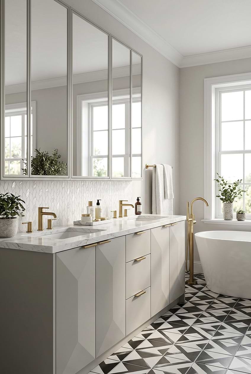 White Mother Of Pearl Bathroom Mosaic Tile BA7005