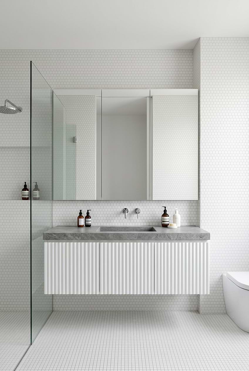 White Square Marble Bathroom Mosaic Tile BA6305