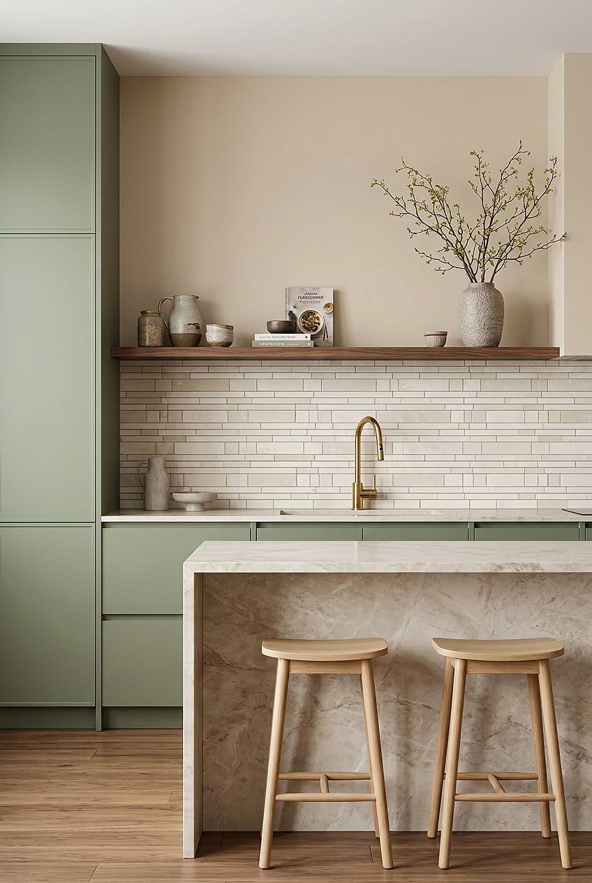 Beige Marble for Sage Kitchen Cabinets BA1095 blog Beige Marble for Sage Kitchen Cabinets BA1095