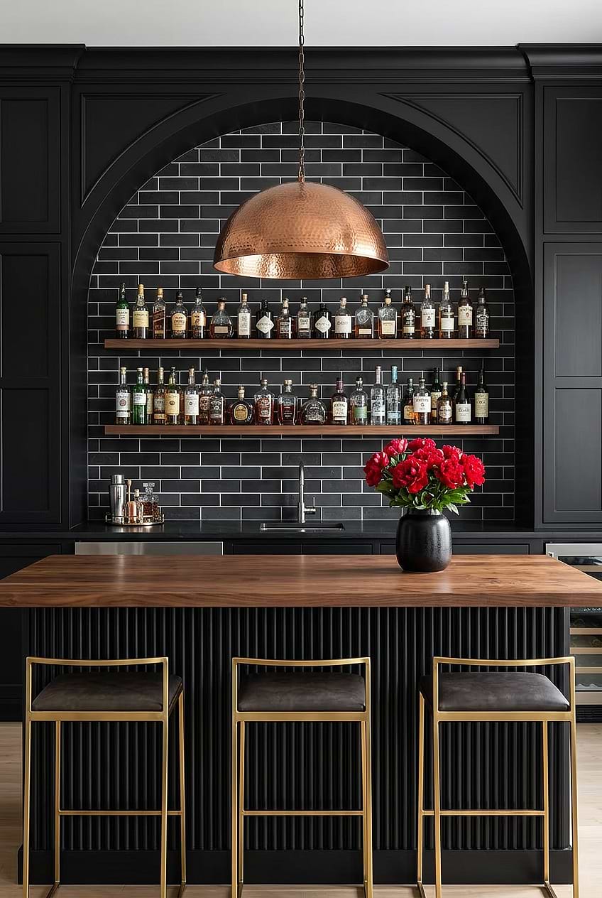 Black Slate Subway Luxury Bar Tile BA1070