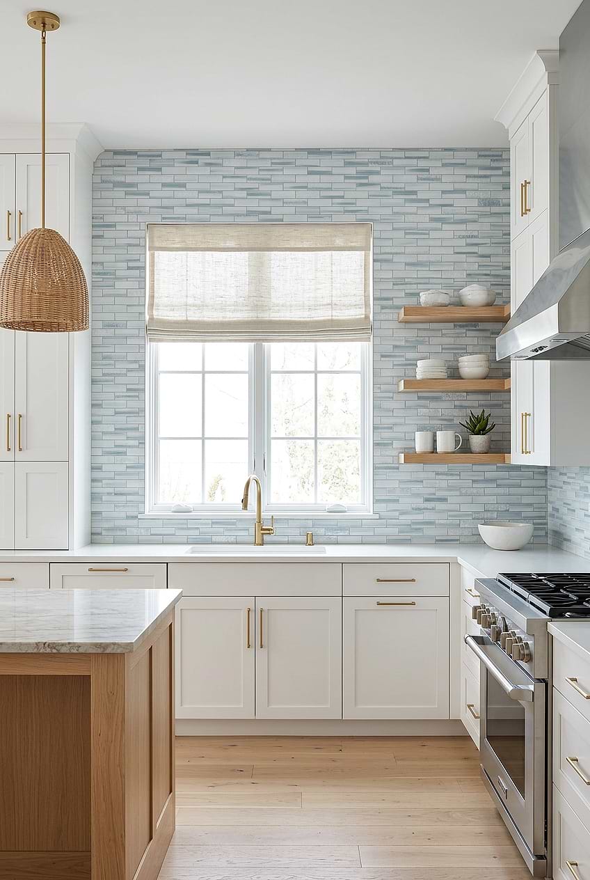 Blue Textured Glass Subway Kitchen BA5507 LOT A Blue Textured Glass Subway Kitchen BA5507 LOT A
