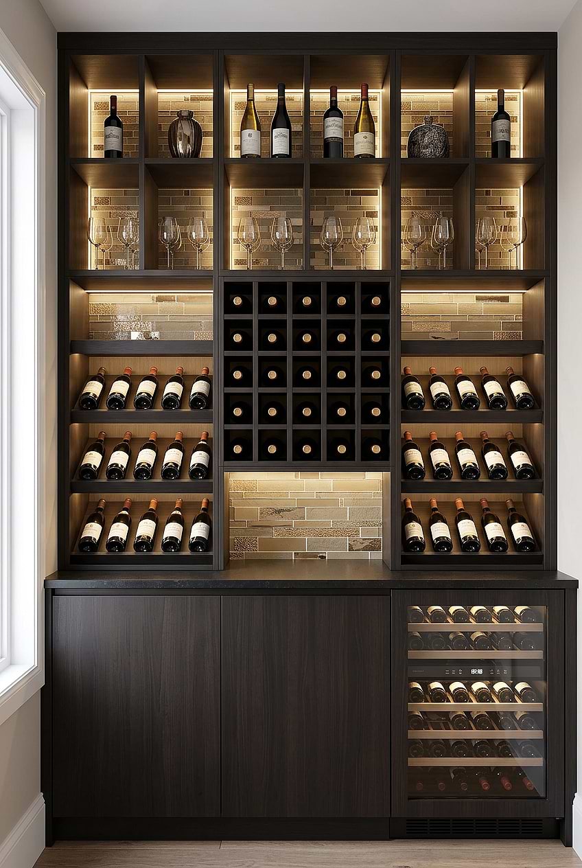 Bronzite Brown Glass Wine Cellar Tile BA7019 Bronzite Brown Glass Wine Cellar Tile BA7019