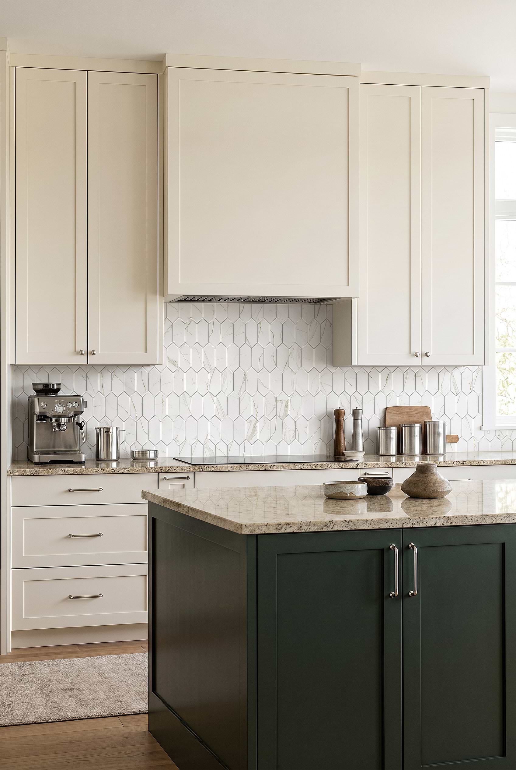 Calacatta Gold Glass Picket Backsplash BA6702