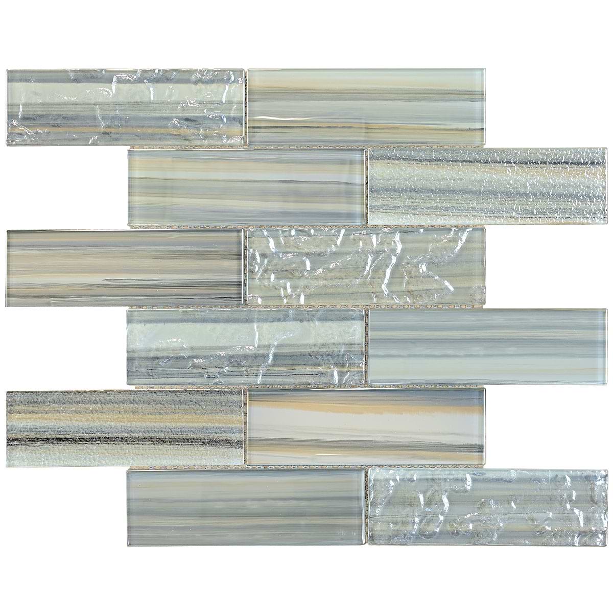 Coastal Drift Gray Blue Glass Subway Tile BA5565 2