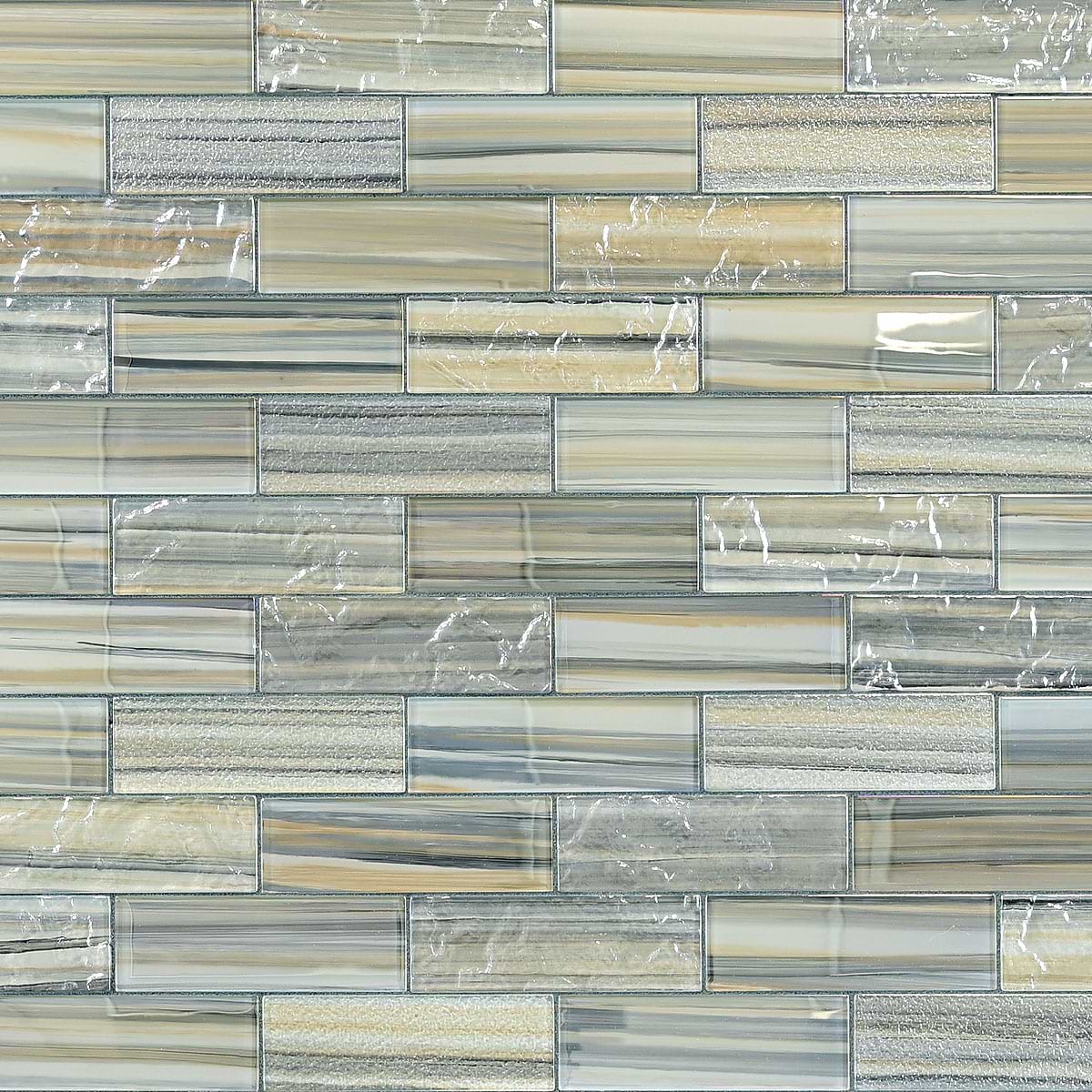 Coastal Drift Gray Blue Glass Subway Tile BA5565 3