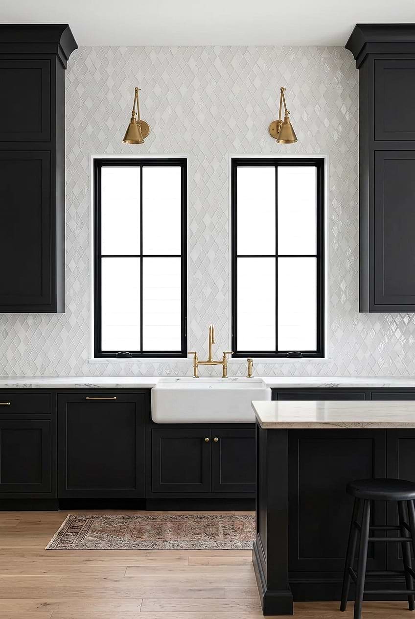 Elegant Shell Rhomboid White Kitchen Backsplash BA62046