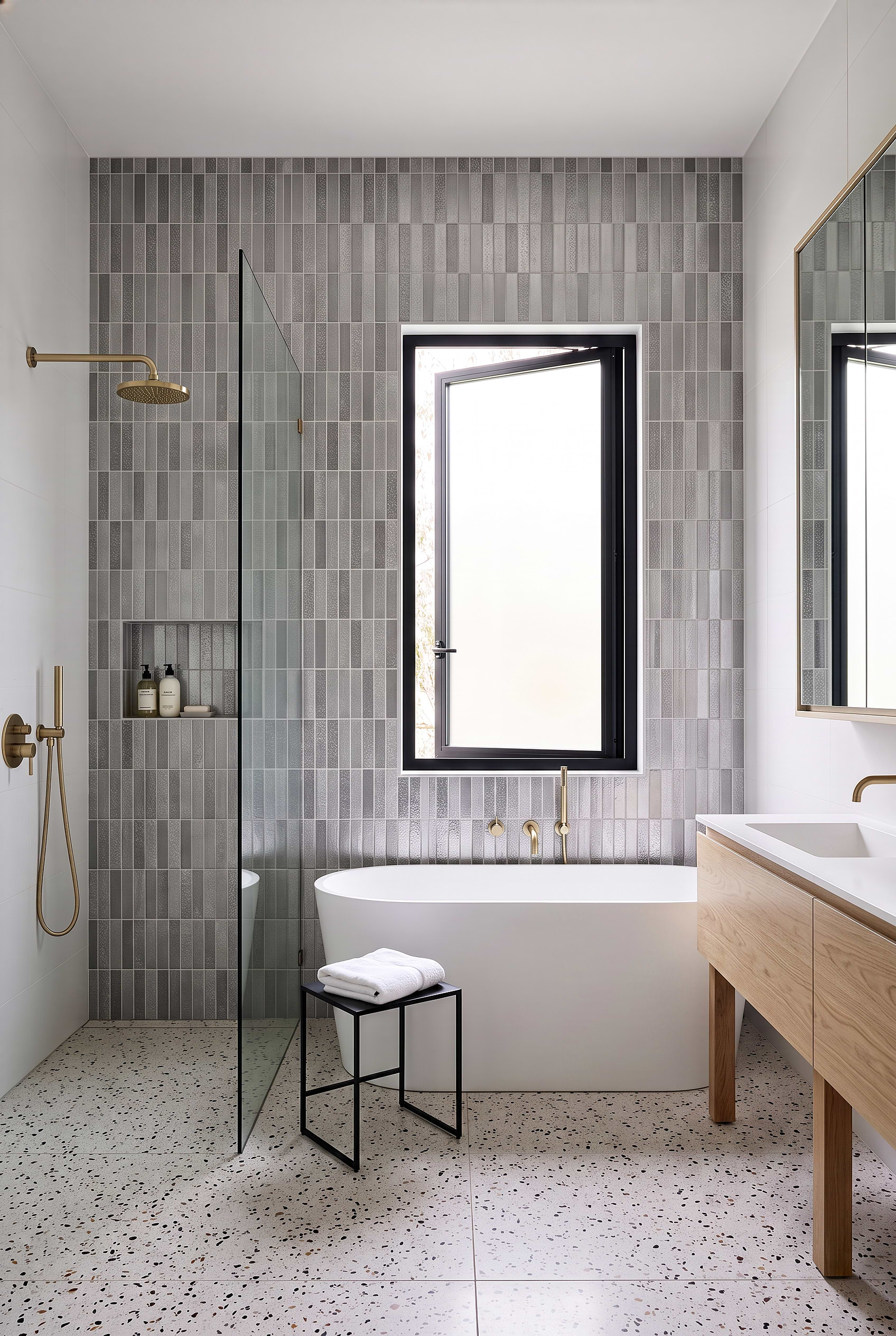 Gray Metallic Feature Wall Tile BA6205 Gray Metallic Feature Wall Tile BA6205