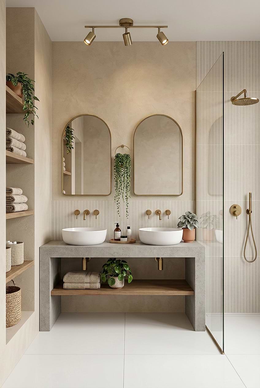Modern Beige Porcelain Vanity Tile BA4501