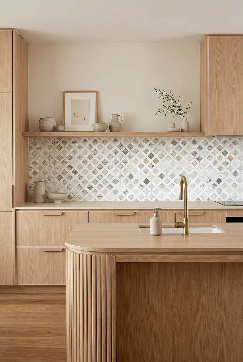 Multi Color Marble Diamond Kitchen Tile BA6313 Multi Color Marble Diamond Kitchen Tile BA6313