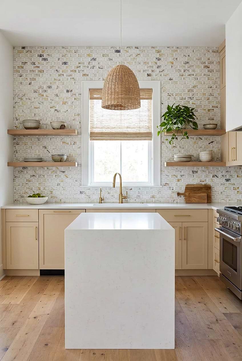 Multi Color Marble Mosaic Kitchen Backsplash BA6330 Multi Color Marble Mosaic Kitchen Backsplash BA6330