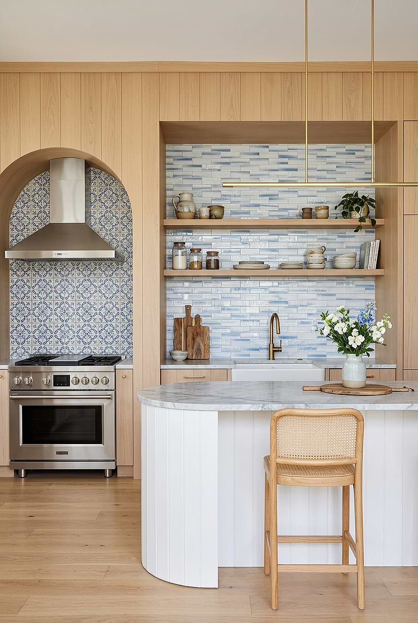 Ocean Blue Glass Subway Kitchen Tile BA5507 LOT C