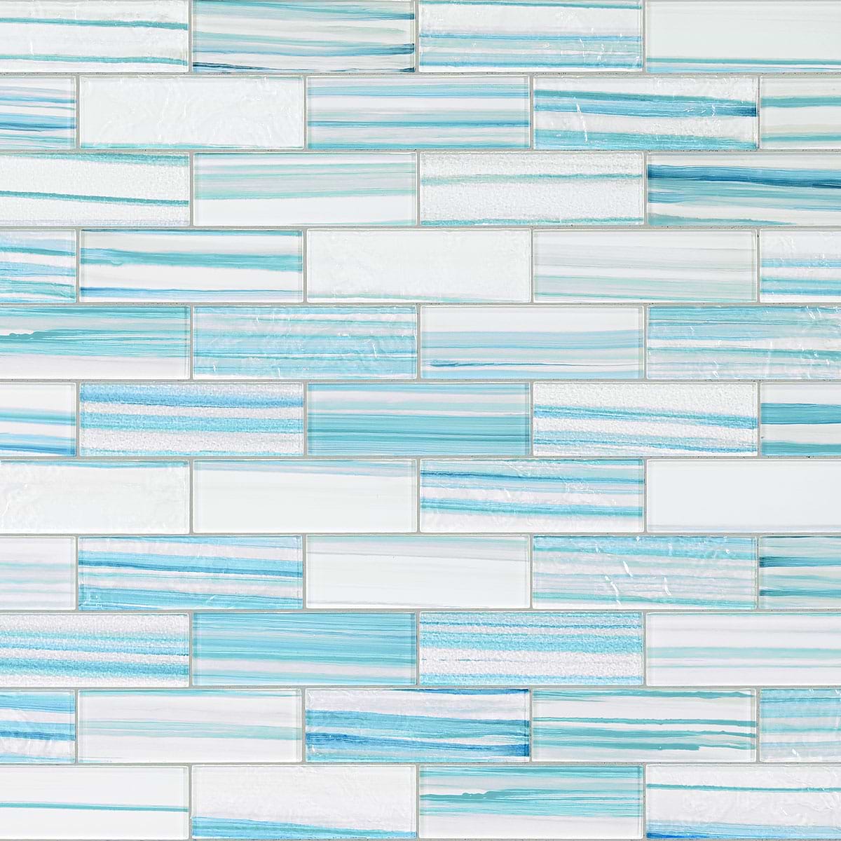Ocean Wave Blue Glass Subway Tile BA5563 5