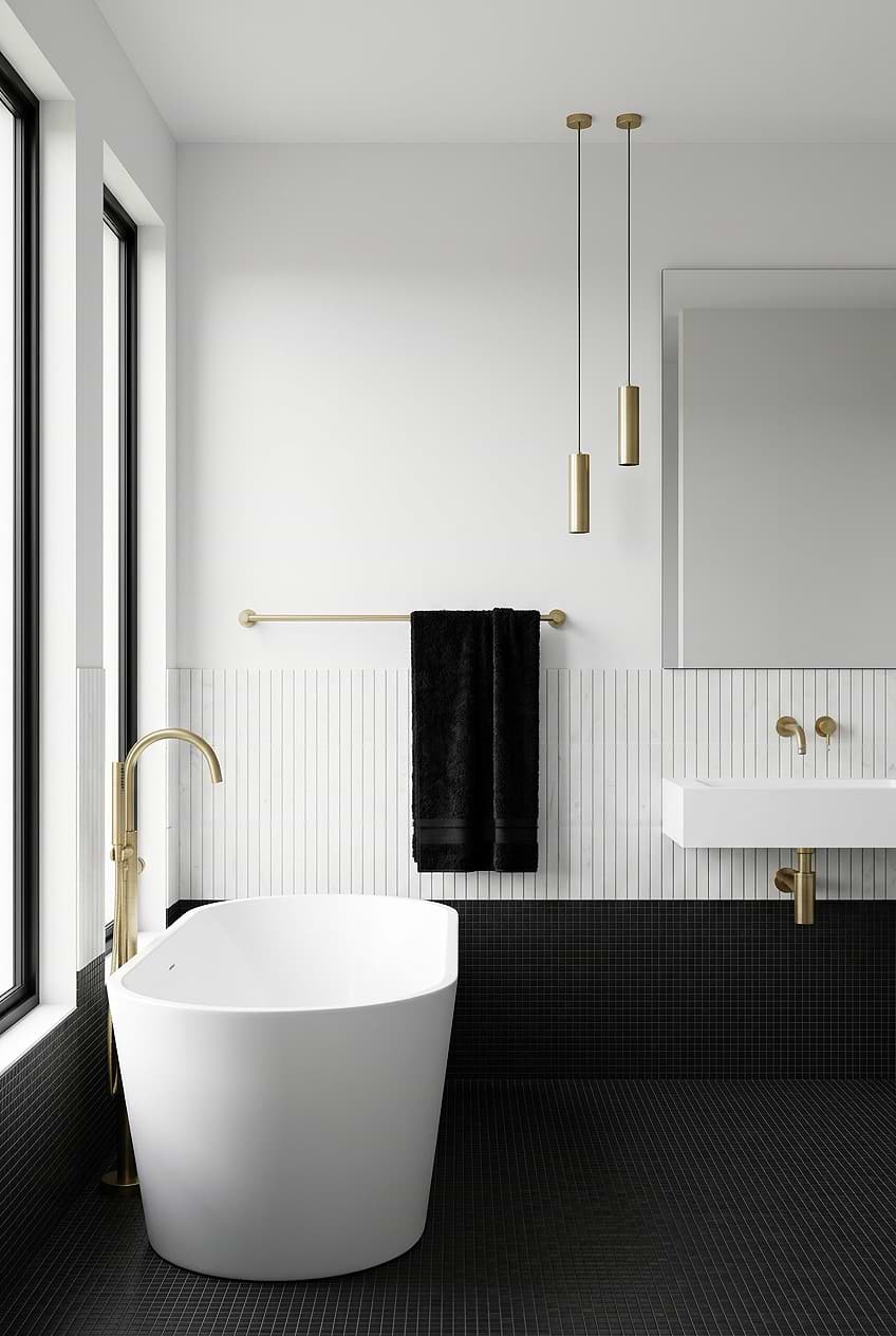 Pure White Marble Vertical Wall Tile BA1078